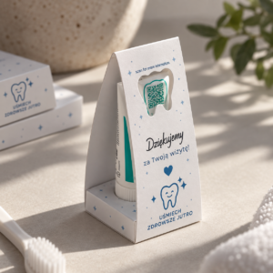 Podziękowanie dla pacjenta - opakowanie na mini pastę do zębów 🦷